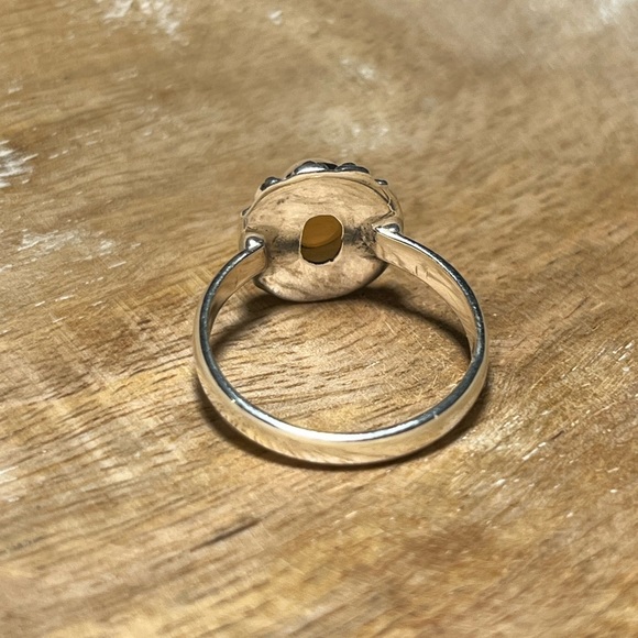 Natural Ethiopian Opal Flower 925 Sterling Silver Ring - Picture 10 of 16